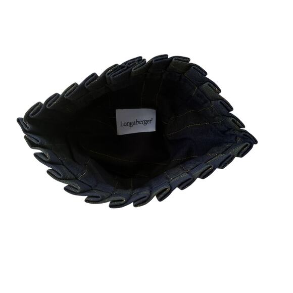 Longaberger Basket Liner Thyme Collectors Club 21776, New Navy Blue Green Stripe - Picture 4 of 6